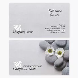 Business card template. Swan. Spa center