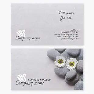 Business card template. Swan. Spa center