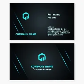Business card template. Abstract. Financial activities.