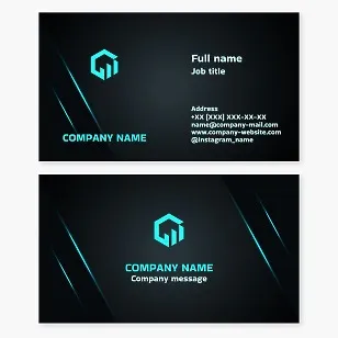 Business card template. Abstract. Financial activities.