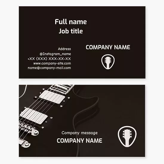 Guitar Business Card Template