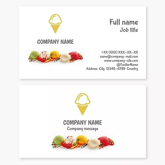 Ice Cream Business Card