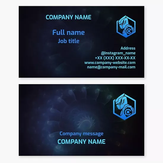 Robot Warrior. Business Card Template