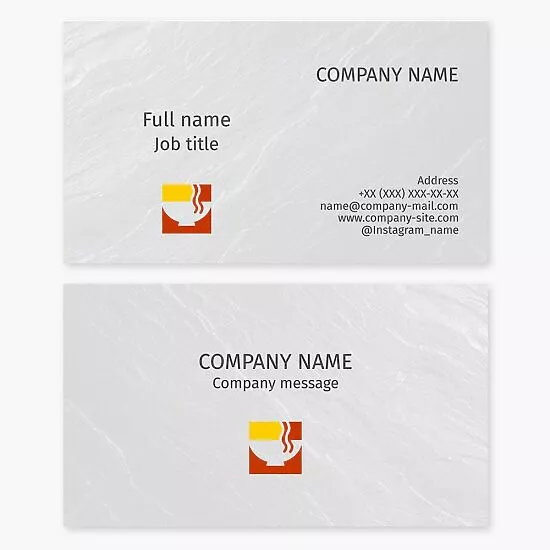 Ramen Noodle Bowl Logo Business Card Template