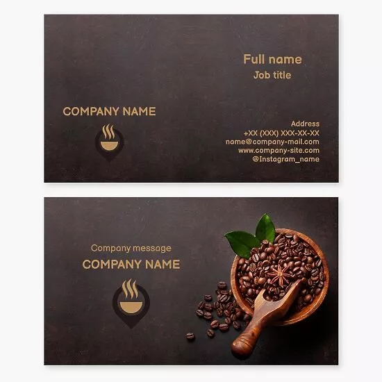 Cafe Business Card Template