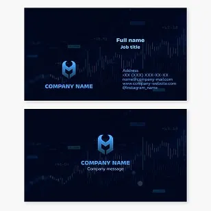Business card template. Commodity exchange. Broker. Gladiator helmet. Letter M.