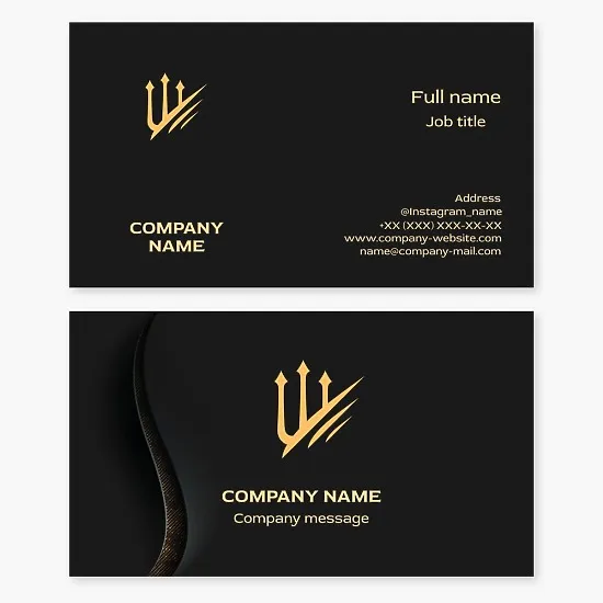 Trident business card template