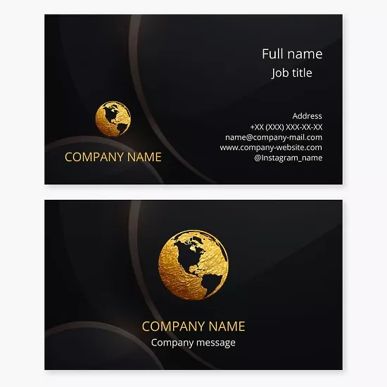 USA, planet. Business card template