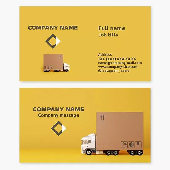 Delivery Service Business Card Template