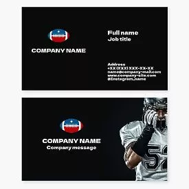 Football Themed Business Card Template