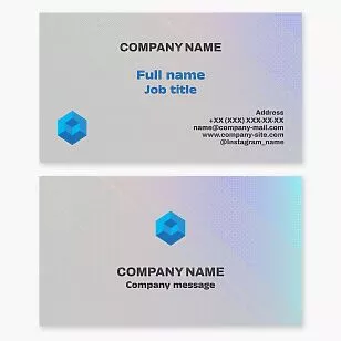 Generic Cube Logo Business Card Template