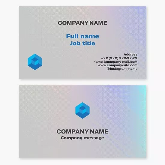 Generic Cube Logo Business Card Template