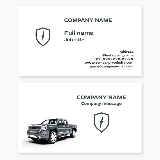 Cars business card template