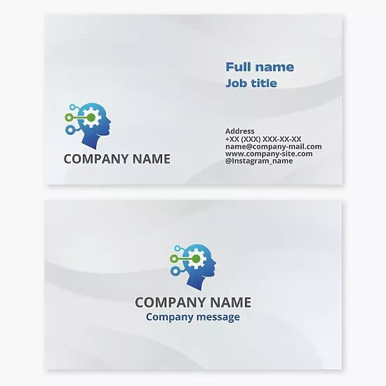 Engineering Tech Head Business Card Template