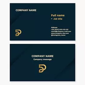 Generic Dark Blue Business Card Template