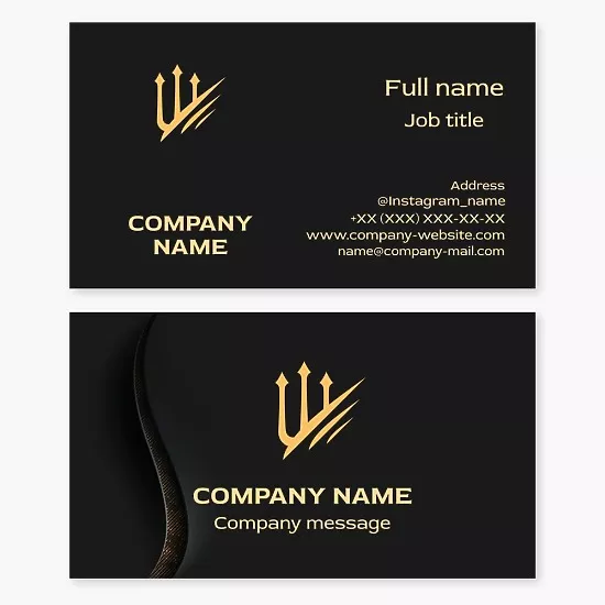 Trident business card template