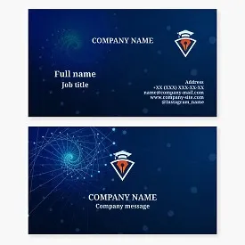 Business card template. Education, science, academic achievements, journalism, consulting, training.