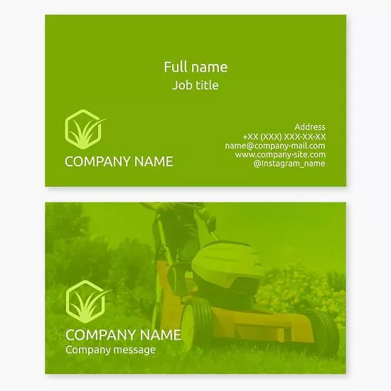 Lawn Mowing | Lawn Care | Landscaping | Business Card Template