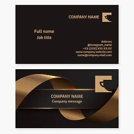 Cafe Cup Logo Business Card Template 
