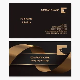 Cafe Cup Logo Business Card Template 