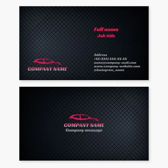 Business card template. Car.