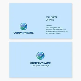 Business card template. Networking. Global trade. Company branches.