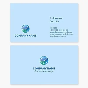 Business card template. Networking. Global trade. Company branches.