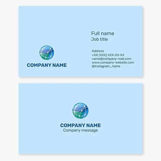 Business card template. Networking. Global trade. Company branches.