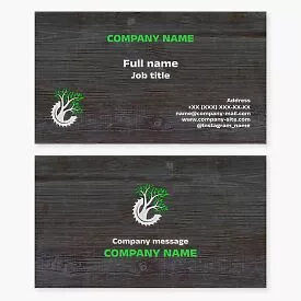 Tree Logging Business Card Template 