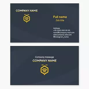 Hexagone Shaped Bee Business Card Template