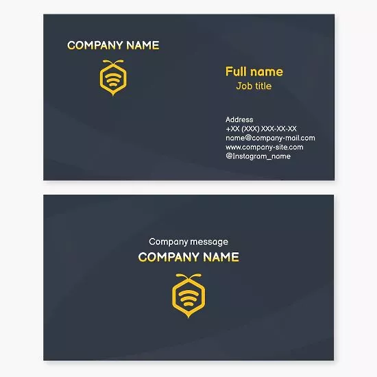 Hexagone Shaped Bee Business Card Template