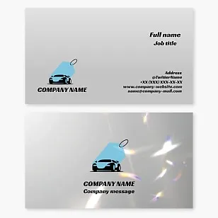 Business card template: car sales.