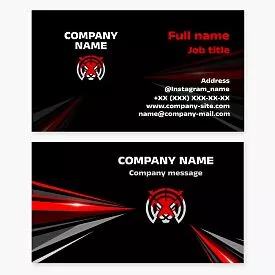 Abstract Tiger Logo Business Card Template