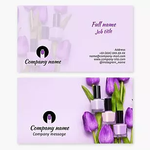 Nail Salon | Nail Artist | Nail Polish Business Card Template