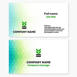 Business card template. Growing and selling plants for home and office.