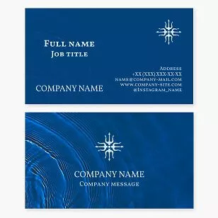 Trident Logo Water Business Card Template