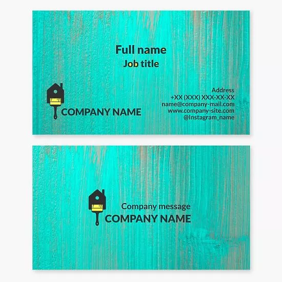 Painting Service Business Card Template