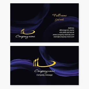 Cutlery Logo | Restaurant Business Card Template | Catering
