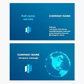Business card template. Global sales. Exchange. Broker, realtor. Financial company.