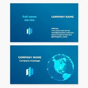 Business card template. Global sales. Exchange. Broker, realtor. Financial company.