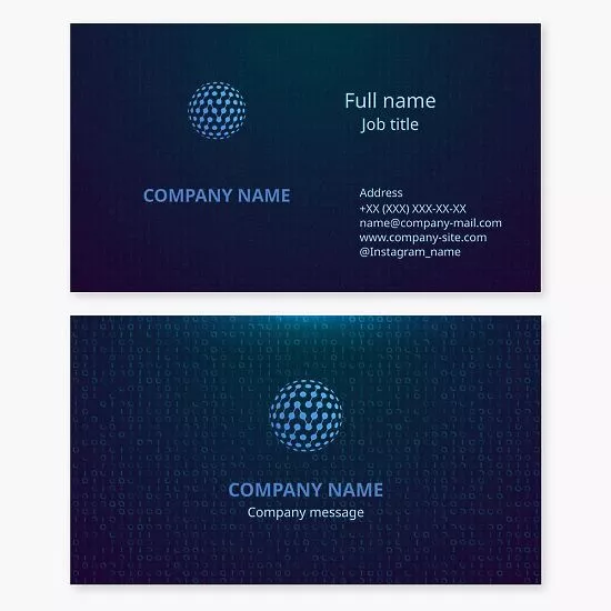 Global Networking Business Card Template