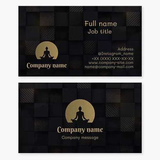 Yoga Instructor Business Card Template