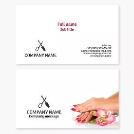 Nail Salon Business Card Template