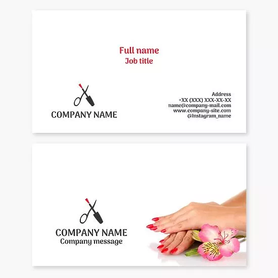 Nail Salon Business Card Template