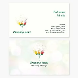 Business card template. Flower shop.