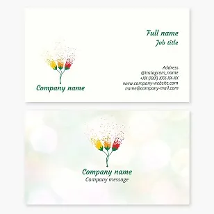 Business card template. Flower shop.