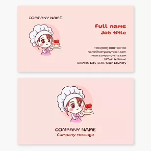 Business card template Baking culinary products