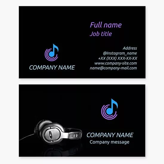 Music Producer/DJ Business Card Template