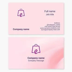 Online Store Business Card Template