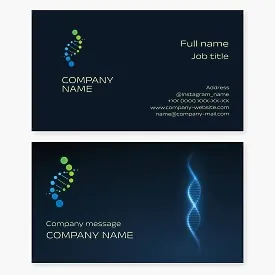 Business card template Genetic engineering
